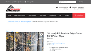 Hardy Rib - 10' Hardy Rib Realtree Edge Camo Print Panel