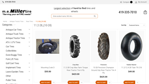 Miller Tire - Antique Tractor Rear Tires 11.2-28