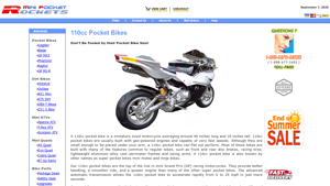Mini Pocket Rockets - 110cc Pocket Bikes