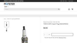 Monsterscooterparts - TORCH E6TC Spark Plug