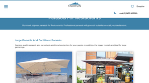 Morton Parasols - Heavy Duty and Cantilever Models