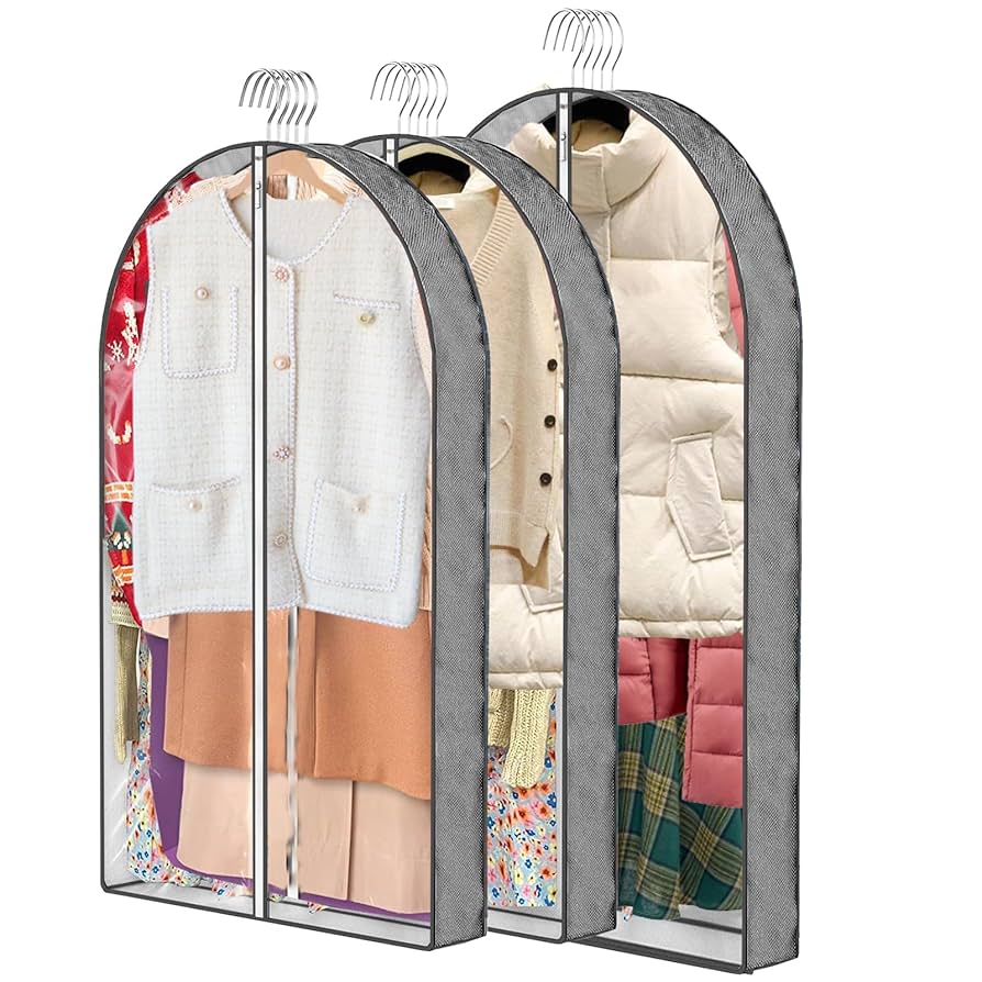 A stock image illustrating moth proof bags for clothes concepts