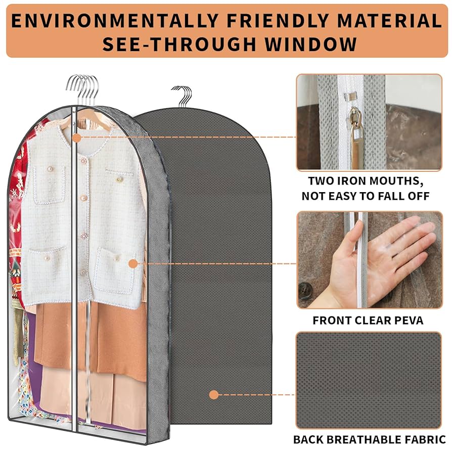 A stock image illustrating moth proof bags for clothes concepts