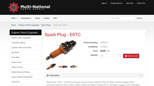 Multinational Parts - Spark Plug E6TC