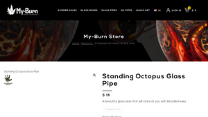 My Burn - Standing Octopus Glass Pipe