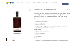 My Easy Glass - Square Vodka Liquor Bottle