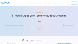 Narola Infotech - Top 5 Temu Alternatives