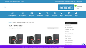 Goodman - 1.5 Ton 40,000 BTU Gas Furnace Systems