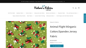 Natures Fabrics - Airplanes Organic Cotton Jersey