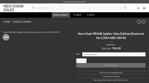 Neo Chair - Prime Spider-Man Edition Footrest