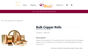 Nimrod Copper - Bulk Copper Rolls