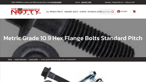 Nutty - Metric Grade 10.9 Hex Flange Bolts
