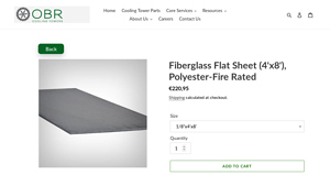 OBR Cooling Towers - Fiberglass Flat Sheet