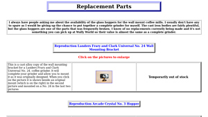 Old Coffee Grinders - Replacement Parts