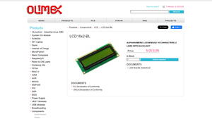 Olimex - LCD16x2-BL