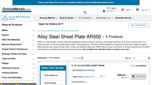 Online Metals - AR500 Steel Sheet/Plate
