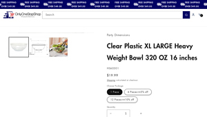 Only One Stop Shop - X-Large Clear Plastic Bowl