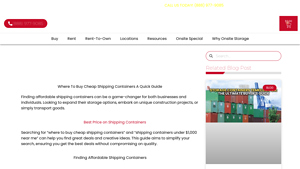 Onsite Storage - Shipping Containers