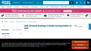 Oriental Trading - Bulk Christmas Stockings