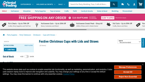 Oriental Trading - Personalized Winter Holidays Cups