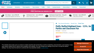 Oriental Trading - Fluffy Stuffed Highland Cows