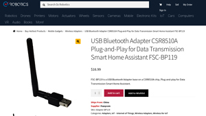 Oz Robotics - USB Bluetooth Adapter CSR8510A