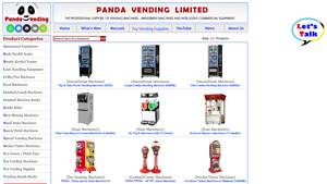 Panda Vending - Key Product Categories