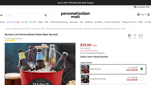 Personalization Mall - Personalized Metal Beer Bucket