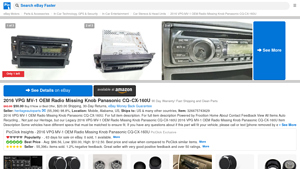 Panasonic - OEM Radio Knob for VPG MV-1
