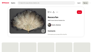 Pinterest - 1880 French Ostrich Feather Fan