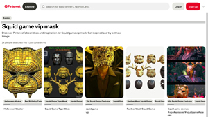 Pinterest - Squid Game VIP Mask 3D Print Model
