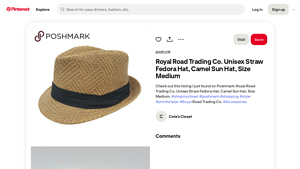 Royal Road Trading Co. - Unisex Straw Fedora Hat