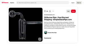 Simple Glass Pipe - Pyrex Oil Burner Bubbler