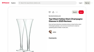 Pinterest - Top 9 Hollow Stem Champagne Glasses 2025
