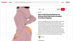 Pinterest - Sexy Adult Onesie Pajamas