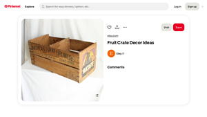 Pinterest - Vintage Wood Crate Decor