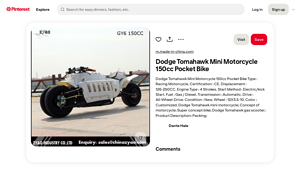 Dodge - Tomahawk Mini Motorcycle 150cc