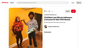 Pinterest - Last-Minute Beard Halloween Costumes