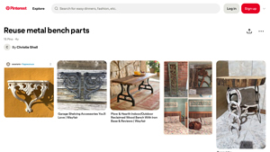 Pinterest - Vintage Metal Bench Ideas