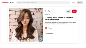 Pinterest - Trendy Hair Colors for Asian Skin Tones