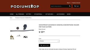 Accent - Shockproof Gooseneck Handheld Microphone Holder