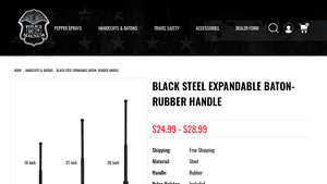 Police Magnum - Black Steel Expandable Baton