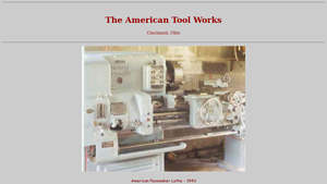 American Tool Works - American Pacemaker Lathe