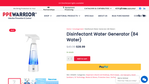PPE Warrior - Disinfectant Water Generator