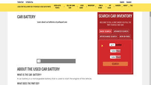 Pull Apart - Used Car Batteries