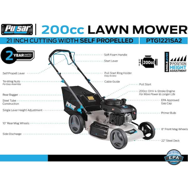 A stock image illustrating pulsar 200cc lawn mower parts concepts