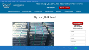 Pure Lead Products - Pig Lead
