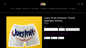 Purps - Juicy Fruit Summer Twerk Spandex Shorts