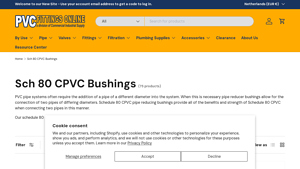 PVC Fittings Online - Schedule 80 CPVC Reducer Bushings