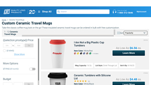 Quality Logo Products - Custom Ceramic Travel Mugs
